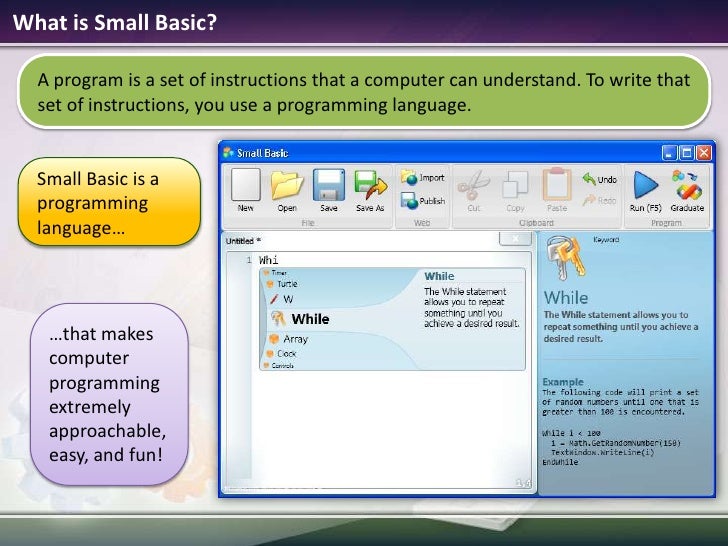 1.1   introduction to small basic        1.1   introduction to small basic