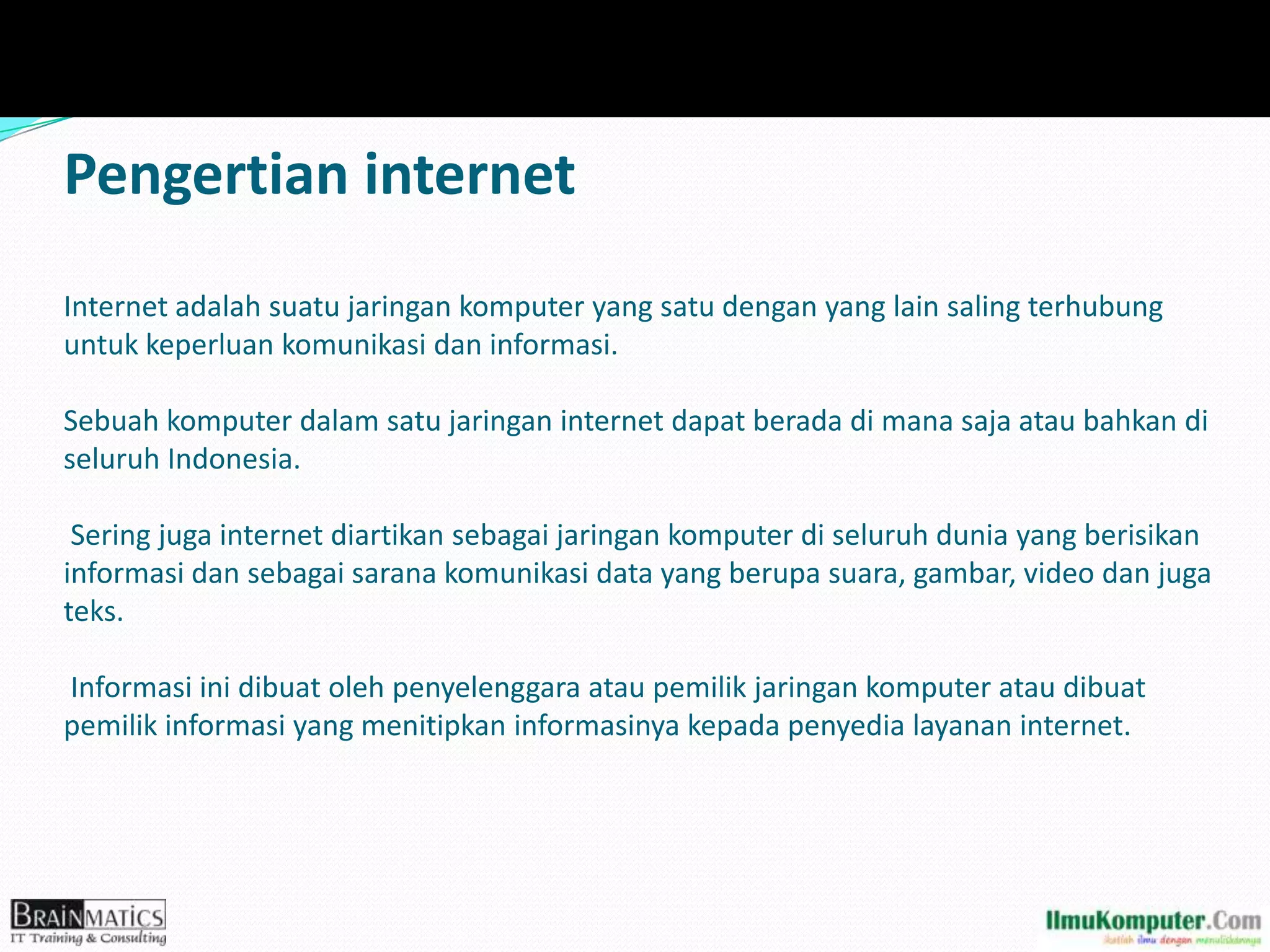 1 1 menjelas kan pengertian internet intranet ppt