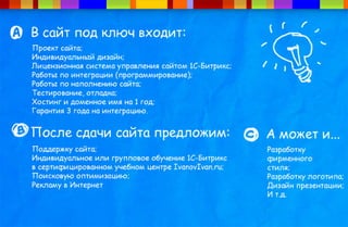 Разработка сайта в студии Иванова Ивана