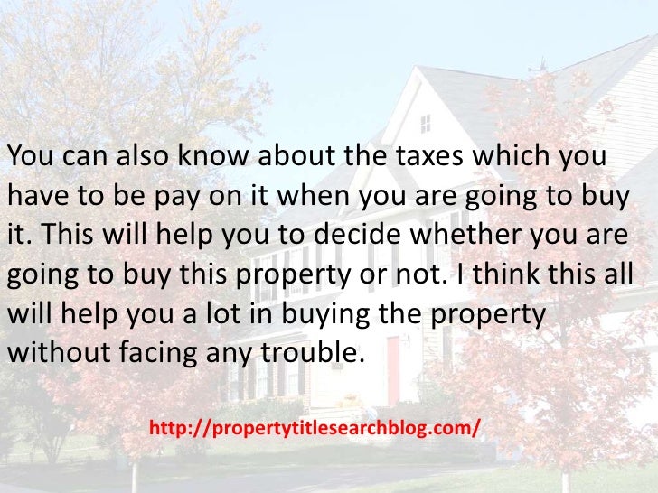 Learn about How to do property title search