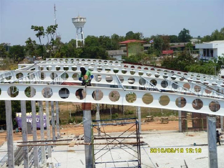curve cellular beam floor roof