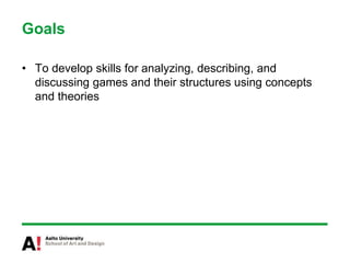 Game Analysis, lecture 1 | PPTX