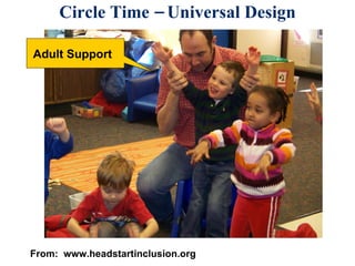 Circle Time – Universal Design Adult Support From:  www.headstartinclusion.org 