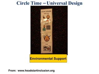 Circle Time – Universal Design Environmental Support From:  www.headstartinclusion.org 