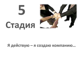 5Стадия Я действую – я создаю компанию…