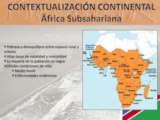  Relieves montañosos; Hay pocos y rodean el continente