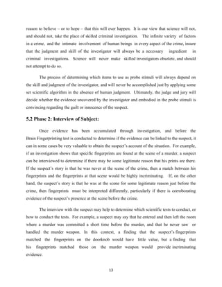 Brain finger printing