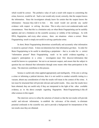 Brain finger printing