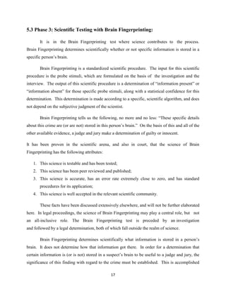 Brain finger printing