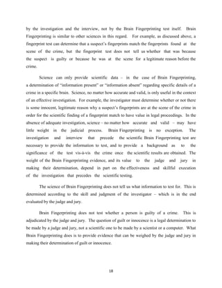 Brain finger printing