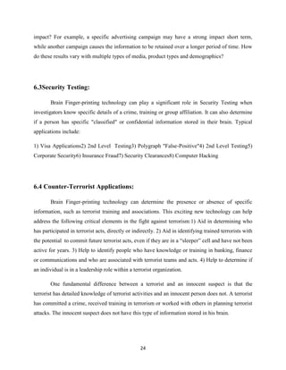 Brain finger printing