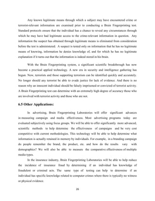 Brain finger printing