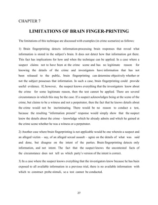 Brain finger printing