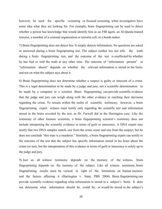 Brain finger printing