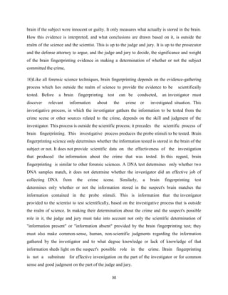 Brain finger printing