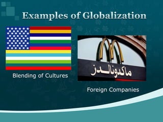 Examples of GlobalizationBlending of CulturesForeign Companies