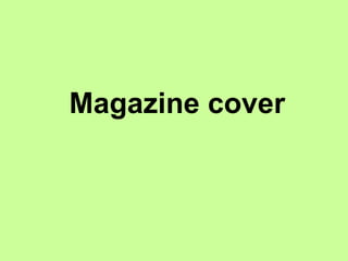 Magazine cover 