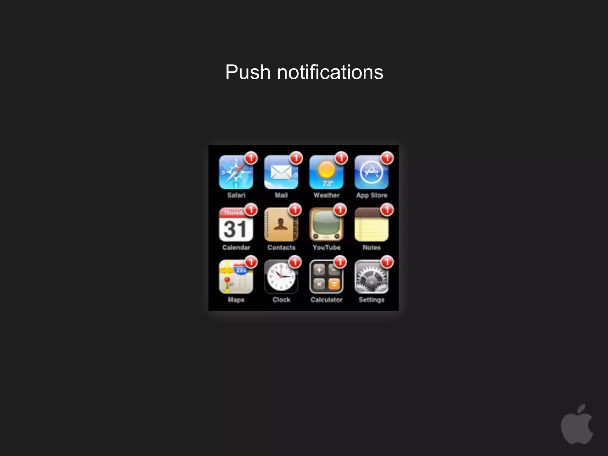 Push notifications
 