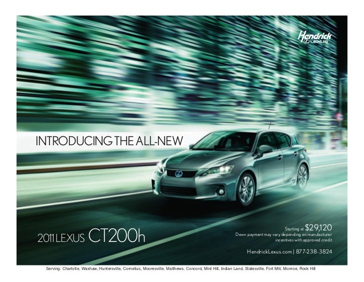 Lexus Charlotte Nc >> 2011 Lexus Ct200h Hendrick Lexus Charlotte Nc Lexus Charlotte Nc >> 2011 Lexus Ct200h Hendrick Lexus Charlotte Nc