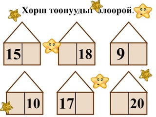 Өгүүлбэртэй  бодлого өндөглөж ,  өндөг  гаргажээ.Удалгүй  1  өндөг нь хагарч  болов. Хэдэн өндөг үлдсэн бэ? 