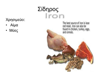 ΣίδηροςΧρησιμεύει: ΑίμαΜύες