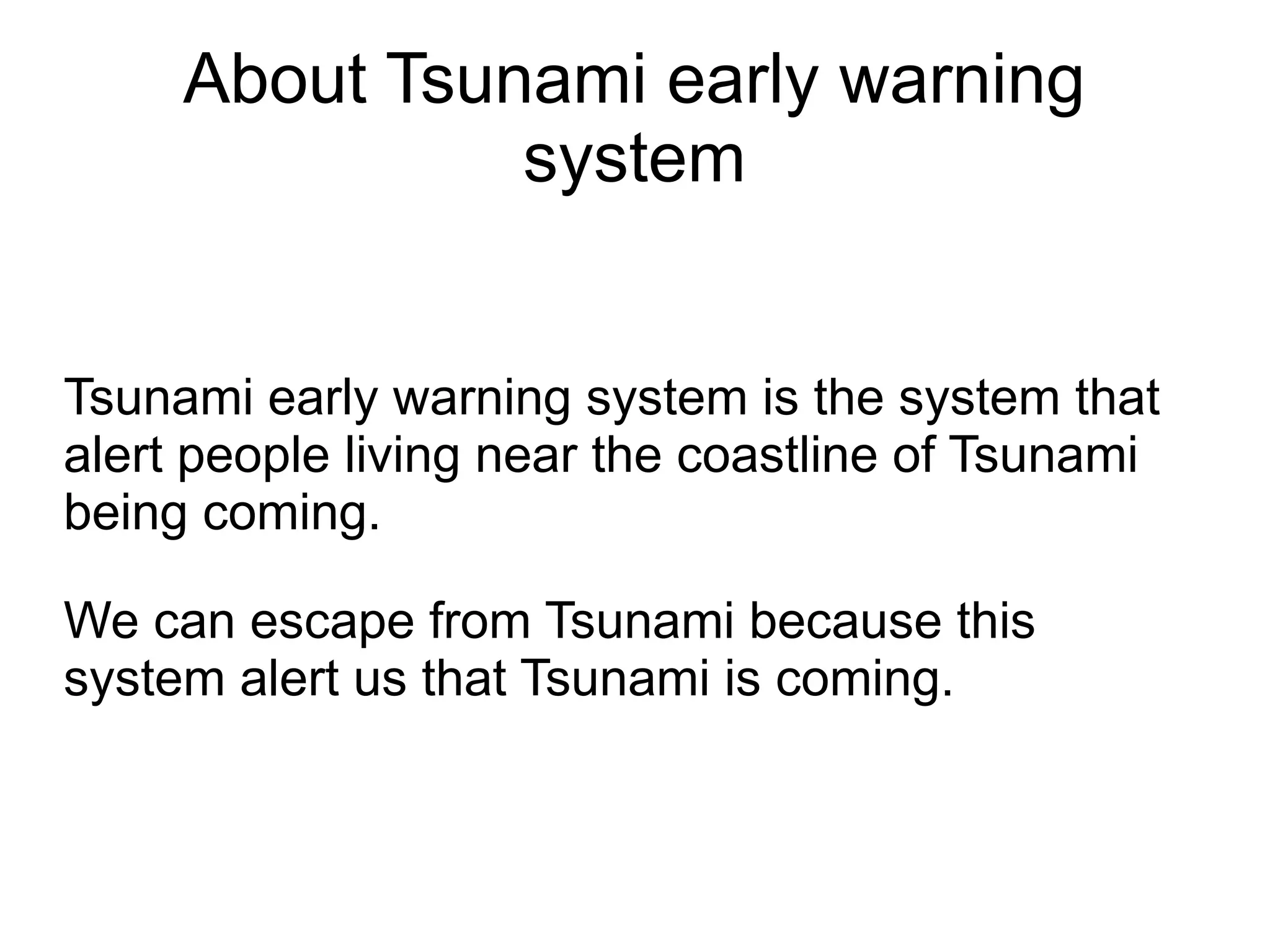 Tsunami Warning System
