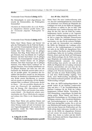 1. LTG-Sitzung am 31. März 2009