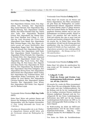 1. LTG-Sitzung am 31. März 2009