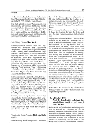 1. LTG-Sitzung am 31. März 2009