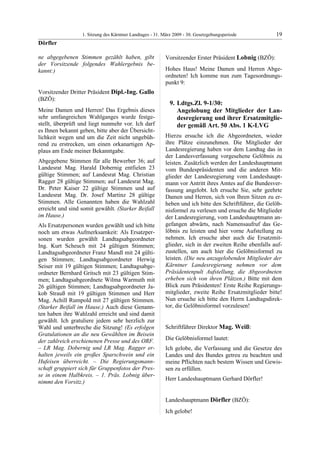 1. LTG-Sitzung am 31. März 2009