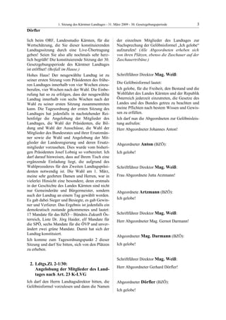 1. LTG-Sitzung am 31. März 2009