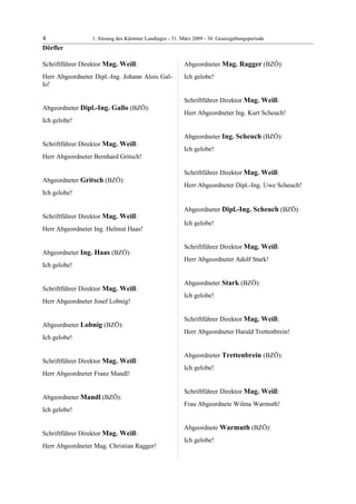 1. LTG-Sitzung am 31. März 2009