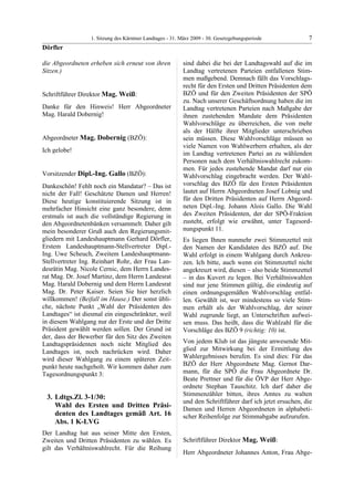 1. LTG-Sitzung am 31. März 2009