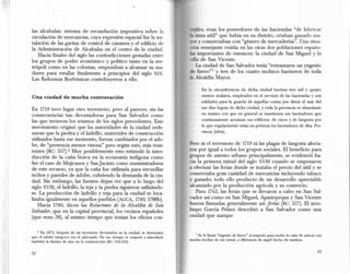 las alcabalas: sistema de recaudación impositiva sobre la                     l'jiles, eran los poseedores de las haciendas "de fabri al'
circulación de mercancías, cuya expresión espacial fue la ins-                Il tinta añil" que había en su distrito, criaban ganado ma-
talación de las garitas de control de caminos y el edificio de                   r y comerciaban con "género de mercaderías". Una situa-
la Administración de Alcabalas en el centro de la ciudad.                     ción semejante existía en las otras dos poblaciones españo-
   Hacia finales del siglo las contradicciones gestadas entre                 las importantes de entonces: la ciudad de San Miguel y la
los grupos de poder económico y politico tanto en la me-                      villa de San Vicente.
trópoli como en las colonias, empezaban a alcanzar su ma-                        La ciudad de San Salvador tenia "extramuros un yngenio
durez para estallar finalmente a principios del siglo XIX.                    de fierro"7 y tres de los cuatro molinos harineros de toda
Las Reformas Borbónicas contribuyeron a ello.                                 la Alcaldía Mayor.

                                                                                     En la circunferencia de dicha ciudad havitan tres mil y quatro
                                                                                     cientos mulatos, empleados en el servicio de las haciendas y son
                                                                                     soldados para la guarda de aquellas costas por distar el mar del
En 1719tuvo lugar otro terremoto, pero al parecer, sin las                           sur diez leguas de dicha ciudad, y toda la provincia es abundante
consecuencias tan devastadoras para San Salvador como                                en maizes con que en general se mantienen sus havitadores que
las que tuvieron los seísmos de los siglos precedentes. Este                         continuamente arruinan sus edificios: de rayos y de langosta por
movimiento originó que las autoridades de la ciudad orde-                            lo que regularmente están en pobreza los havitadores de dha. Pro-
naran que la piedra y el ladrillo, materiales de construcción                        vincia (idem).
utilizados hasta ese momento, fueran cambiados por el ado-
be, de "presencia menos vistosa" pero según esto, más resis-                  Pero ni el terremoto de 1719ni las plagas de langosta afecta-
tentes (BC: 357).6Muy posiblemente esto estimuló la intro-                    ron por igual a todos los grupos sociales. El beneficio para
ducción de la caña brava en la economía indígena como                         grupos de asiento urbano principalmente, se evidenció ha-
fue el caso de Mejicanos y SanJacinto como suministradores                    cia la primera mitad del siglo XVIll cuando se empezaron
de este recurso, ya que la caña fue utilizada para envarillar                 a efectuar las ferias donde se trataba el precio del añil y se
techos y paredes de adobe, cubriendo la demanda de la ciu-                    comerciaba gran cantidad de mercancías incluyendo tabaco
dad. Sin embargo, las fuentes dejan ver que a lo largo del                    y ganado; todo ello producto de un desarrollo apreciable
siglo XVIll, el ladrillo, la teja y la piedra siguieron utilizándo-           alcanzado por la producción agrícola y su comercio.
se. La producción de ladrillo y teja para la ciudad se loca-                     Para 1742, las ferias que se llevaron a cabo en San Sal-
lizaba igualmente en aquellos pueblos (AGCA, 1740;1788b).                     vador así como en San Miguel, Apastepeque y San Vicente
   Hacia 1740, dicen las Relaciones de la Alcaldía de San                     fueron llamadas generalmente así:ferias (BC: 357). El arzo-
Salvador, que en la capital provincial, los vecinos españoles                 bispo Carcía Peláez describió a San Salvador como una
(que eran 58), al mismo tiempo que tenian los oficios con-                    ciudad que aunque


   6 En 1873, después de un terremoto devastador en la ciudad, se determinó
                                                                                 7 Se le llamó "ingenio de fierro" al trapiche para moler la caña de azúcar con
que el adobe tampoco era el adecuado. En ese tiempo se empezó a introducir
                                                                              muelas hechas de ese metal, a diferencia de aquel hecho de madera.
también la lámina de zinc en la construcción (Be: 534-535).
 