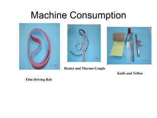 Machine Consumption Film Driving Belt Heater and Thermo Couple Knife and Teflon 