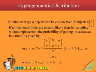 Hypergeometric Distribution | PPTX | Physics | Science