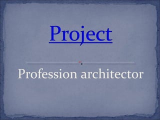 Profession   architector 
