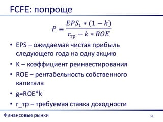 FCFE: попроще




Финансовые рынки   59
 