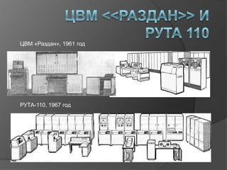 ЦВМ «Раздан», 1961 год




РУТА-110, 1967 год
 