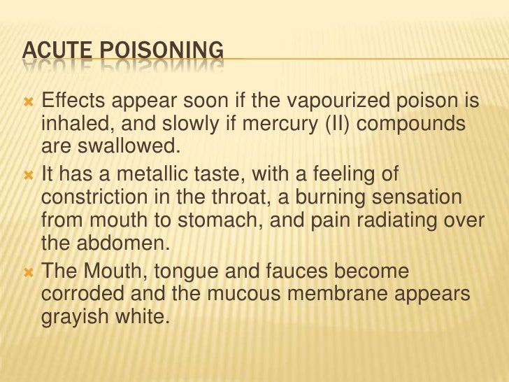 Mercury Poisoning
