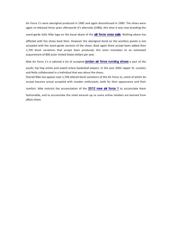 discontinuing air force 1s