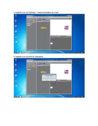 5. damos clic en control y precionasmos al cubo
6. damos clic en nueva variable