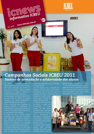 Edição 1 do ICNews - informativo do ICBEU São José dos Campos
