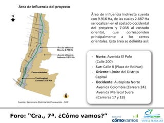 Foro: “Cra., 7ª. ¿Cómo vamos?”
 