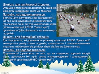 Подарунки дітям сиротам на миколая