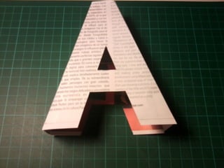 "A" – Paper Letters