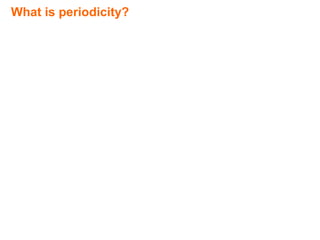What is periodicity?
 