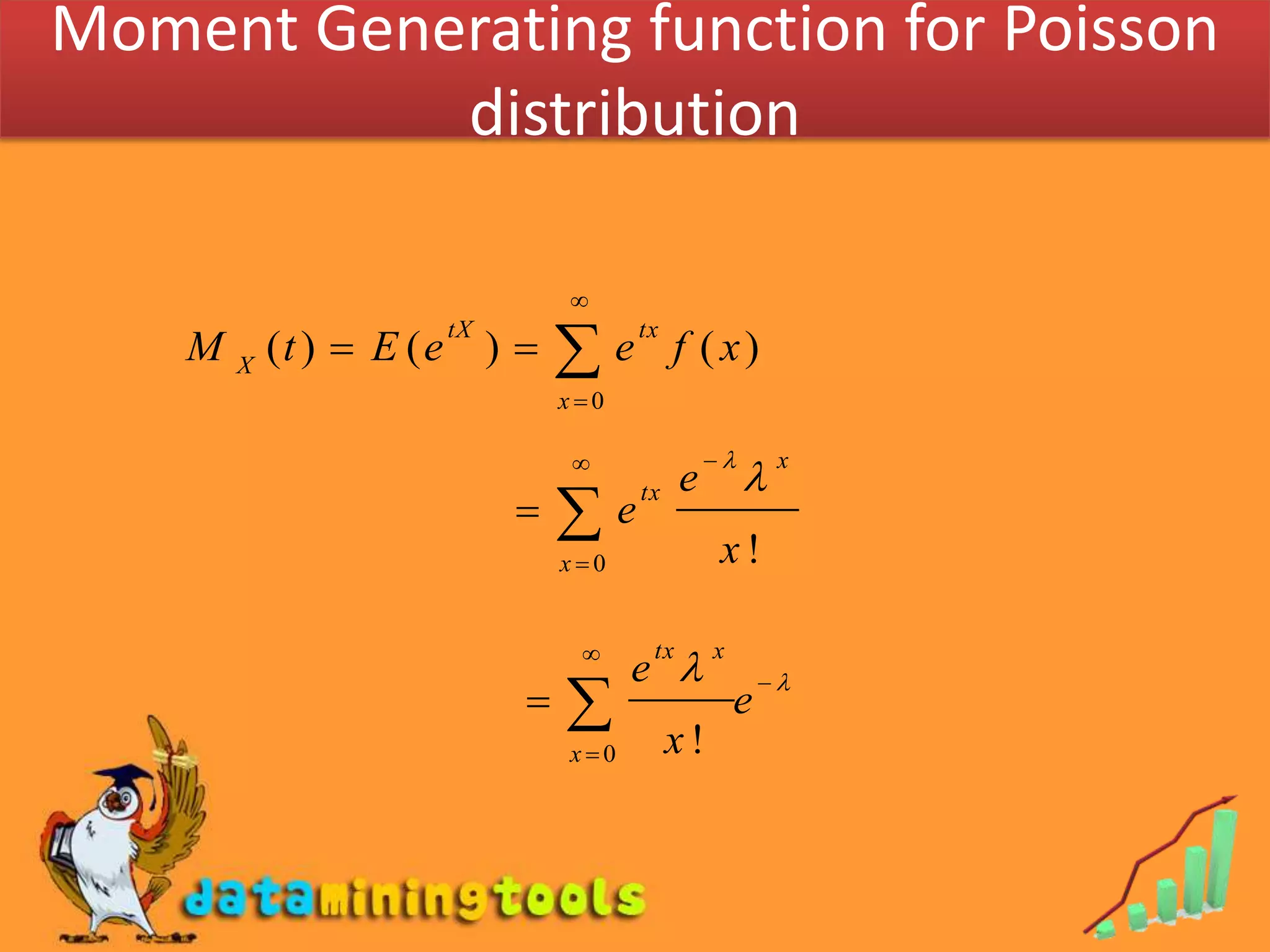 Moment Generating function for Poisson distribution