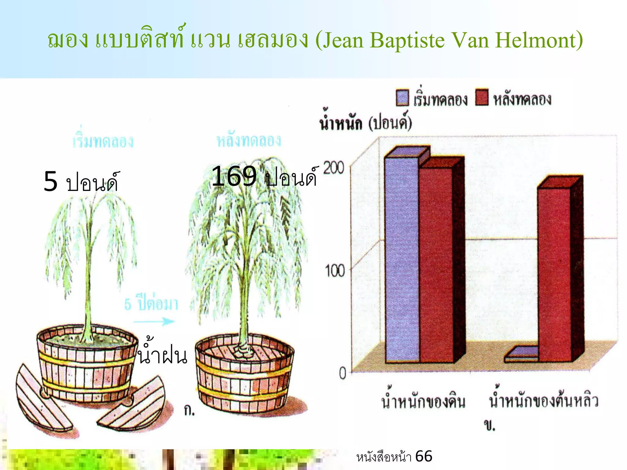 ฌอง แบบติสท์ แวน เฮลมอง (Jean Baptiste Van Helmont)



5 ปอนด์             169 ปอนด์




          นํ ้าฝน


                                หนงสือหน้า 66
                                  ั
 