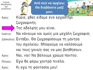 Ο κφριοσ
Μπερδεμζνοσ     Από ποφ να αρχίςω;
    μασ
επιςκζπτεται.    Θα διαβάςετε μαηί
                       μου;
 